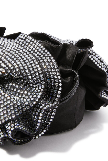 Crystal-Embellished Shoulder Bag